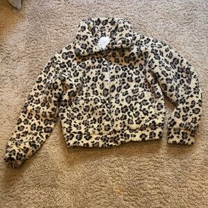 Altar'd State Leopard Print fleece Jacket